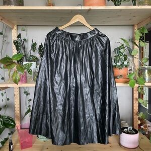 Sincerely Jules Shiny Black A-Line Skirt